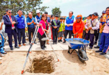 Gore colocó primera piedra del colegio Los Laureles de El Porvenir que beneficiará a 500 niños