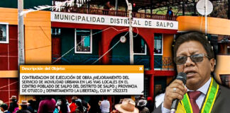 Denuncian que proyecto de pistas y veredas en Salpo podría quedar paralizado por presuntas irregularidades en licitación