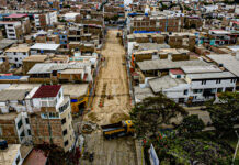 Mejoramiento de pistas en las calles Teherán, Filadelfia y Las Gemas presenta un 30% de avance