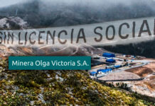 Operaciones de minera Olga Victoria no cuenta con licencia social del caserío de Tambillo