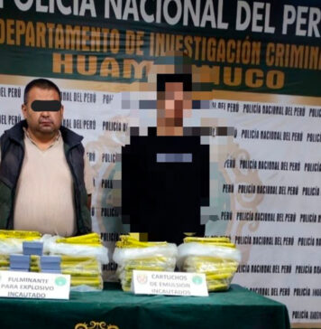 Capturan a sujeto y a un menor de edad por tenencia ilegal de explosivos en Huamachuco