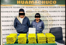 Capturan a dos sujetos y decomisan más de mil explosivos en Huamachuco
