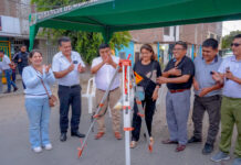 Alcalde Wilmer Sánchez coloca primera piedra de importante obra vial en sector Santa Verónica