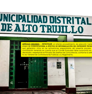 Municipio de Alto Trujillo aún no lanza convocatoria para obra vial de más de S/ 3 millones