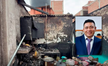 ¡Padre héroe! Rescató a sus dos hijas de vivienda que era consumida por el fuego