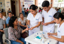 Campaña gratuita de UPAO de prevención de diabetes en Florencia de Mora