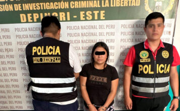 Detienen a mujer acusada de pertenecer a banda extorsiva en Huanchaco