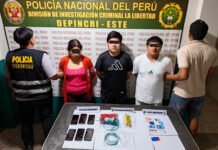 Desarticulan banda criminal “Los Rockys de La Libertad” dedicada al delito de extorsión