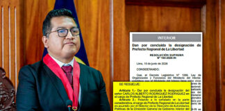 La Libertad: Mininter da por concluida la designación de Carlos Rodriguez en el cargo de prefecto regional
