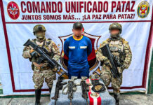 Pataz: intervienen a sujeto que trató de retirar armamento de guerra de una bocamina