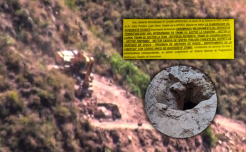 Santiago de Chuco: obra vial en Cancate podría facilitar acceso a zona con socavón minero abandonado