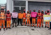 Trabajadores del corredor vial de Huanchaco denuncian falta de pagos