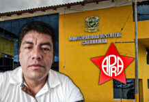 APRA: admiten inscripción de lista de Juan Eustaquio para la alcaldía distrital de Carabamba