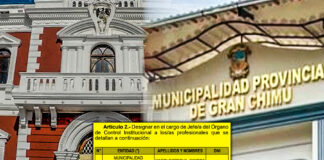 La Libertad: designan a nuevos jefes de OCI en la MPT y en la comuna de Gran Chimú