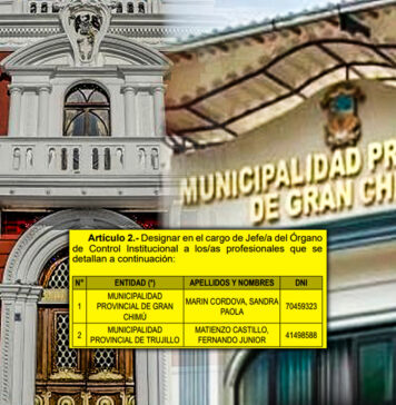 La Libertad: designan a nuevos jefes de OCI en la MPT y en la comuna de Gran Chimú