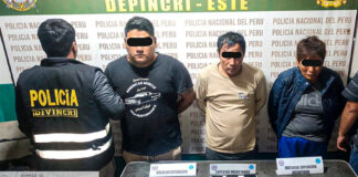 Capturan a tres sujetos acusados de exigir cupo de S/10 mil a comerciante en El Porvenir