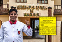 JNE deja fuera de carrera a candidato de Perú Libre a la alcaldía de Huancaspata