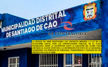 Contraloría alerta que municipio de Santiago de Cao no registra los contratos menores a 8 UIT en el PLADICOP