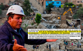 Municipalidad de Parcoy solo gasta el 18% de su presupuesto para enfrentar el Fenómeno del Niño