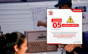 Hoy vence el plazo para renuncias de candidatos y listas ante el JNE para ERM 2026