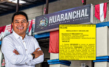 Huaranchal: JNE confirma resolución que desestima tacha contra Segundo Tocto