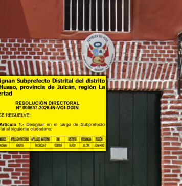 Mininter: designan nuevo subprefecto distrital de Huaso