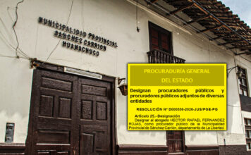 La Libertad: Procuraduría nombra a nuevo procurador del municipio de Sánchez Carrión