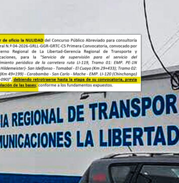 No saben hacer bases: Tribunal anula licitación en la Gerencia de Transportes de La Libertad