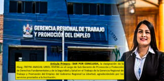 Retiran a Freyni Uriol Rivera del cargo de subgerente de Protección de los Derechos Fundamentales de La Libertad