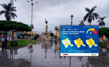 Senamhi advierte lluvias de moderada a fuerte intensidad en La Libertad