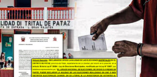 JEE anula elecciones municipales en Pataz por ausentismo superior al 50%