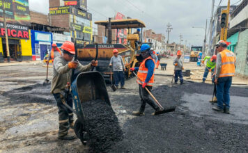 Intervención en la avenida Perú registra un 65% de avance