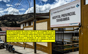 Hospital de Tayabamba no garantiza la conservación de vacunas contra la influenza y el neumococo