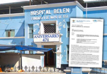 Hospital Belén de Trujillo rechaza plantón sindical por compra de uniformes y afirma que no está autorizado