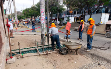 Obra en av. Vera Enríquez tiene 65% de avance y culmina a fines de mes