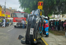 Accidente de tránsito frente a la sede del Ministerio Público en Trujillo