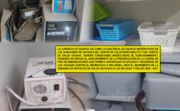 Detectan condiciones inadecuadas para almacenar vacunas contra la influenza y el neumococo en Marcabalito y Chugay