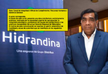 Hidrandina: denuncian a gerente Juan Farías por presunto abuso de autoridad y hostilidad