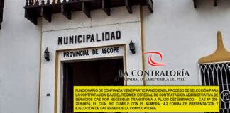 Detectan irregularidades en proceso de selección en el que participa un funcionario del municipio de Ascope